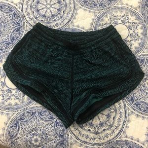 Lululemon Make a Move Green and Black Shorts